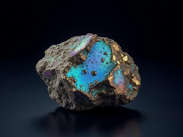 Calcopirita iridiscente de Naica, Chihuahua